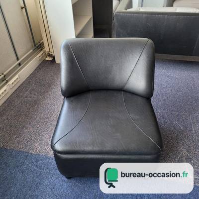 Chauffeuse lounge d'occasion Addform en cuir noir