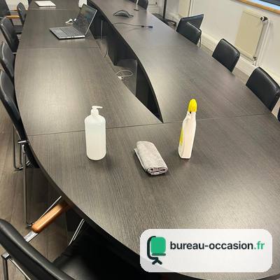 Table de conseil ovale d'occasion en wengé : 12 personnes et plus