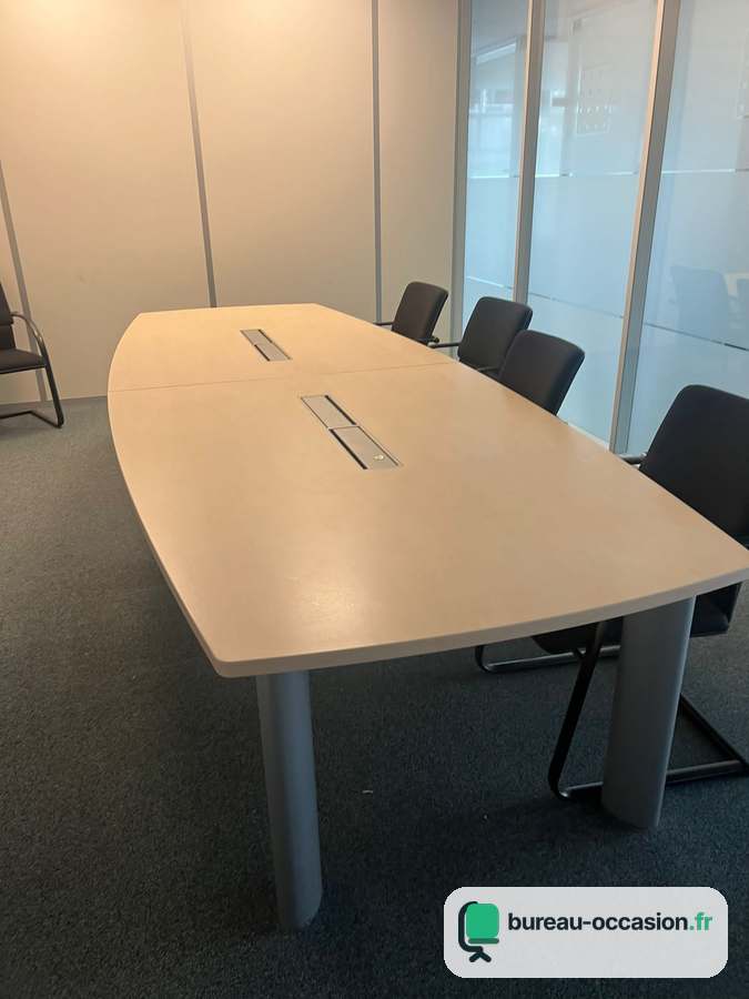Table de réunion tonneau d'occasion ton érable, trappes, 8 places